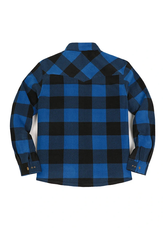 Men's Sherpa Lined Snap Button Shirt Jacket