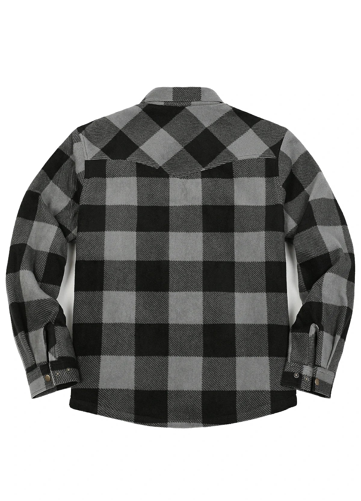 Men's Sherpa Lined Snap Button Shirt Jacket