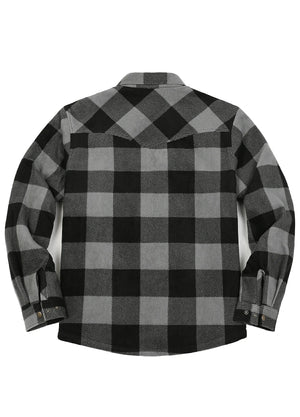 Men's Sherpa Lined Snap Button Shirt Jacket