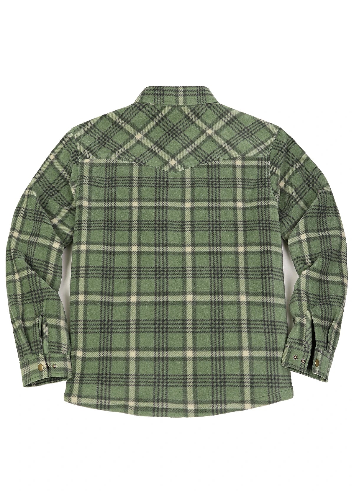 Men's Sherpa Lined Snap Button Shirt Jacket