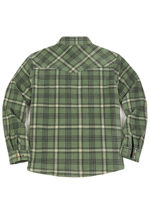 Men's Sherpa Lined Snap Button Shirt Jacket