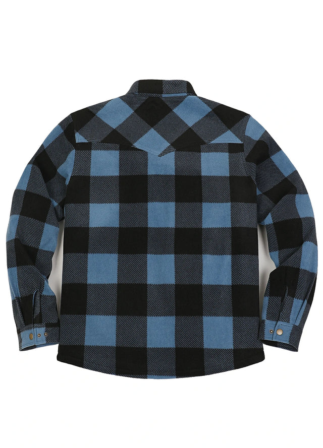 Men's Sherpa Lined Snap Button Shirt Jacket