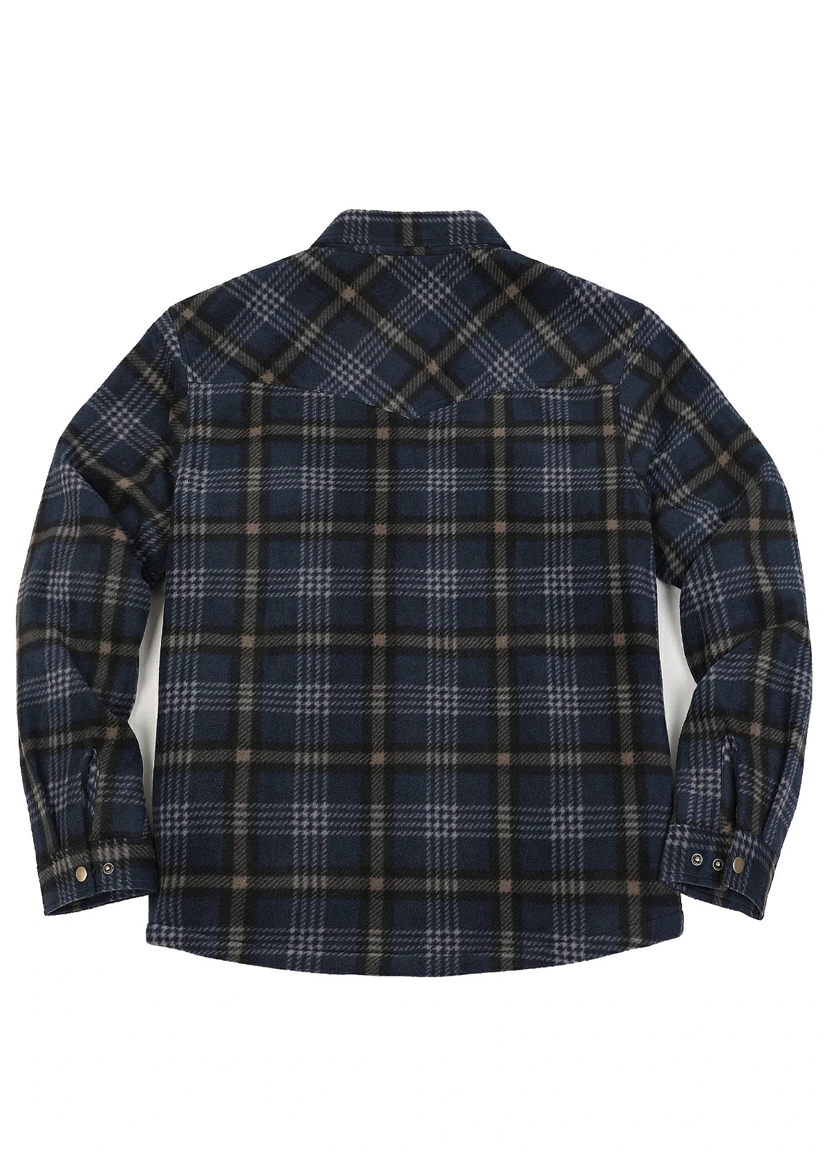 Men's Sherpa Lined Snap Button Shirt Jacket