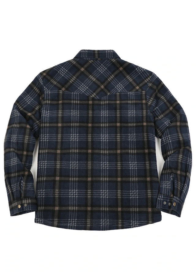 Men's Sherpa Lined Snap Button Shirt Jacket