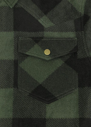 Men's Sherpa Lined Snap Button Shirt Jacket