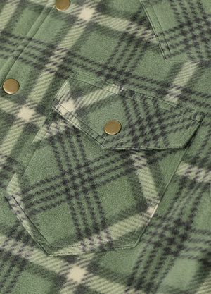 Men's Sherpa Lined Snap Button Shirt Jacket
