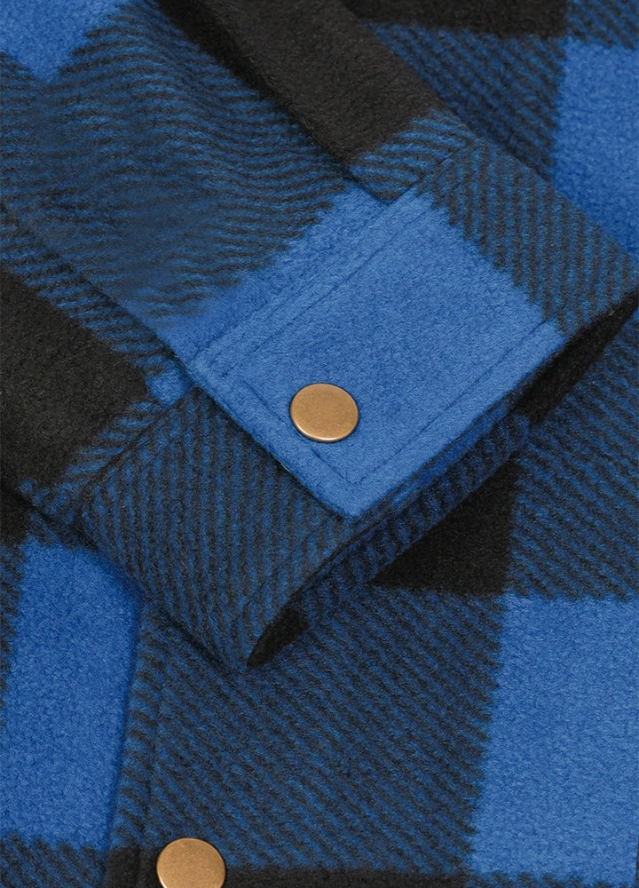 Men's Sherpa Lined Snap Button Shirt Jacket