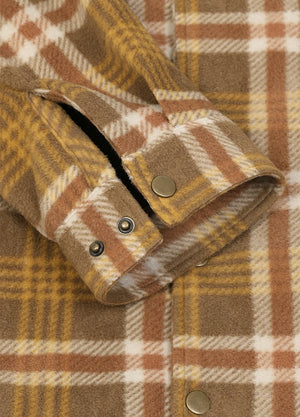Men's Sherpa Lined Snap Button Shirt Jacket