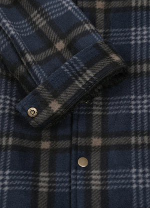 Men's Sherpa Lined Snap Button Shirt Jacket