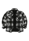 Men's Sherpa Lined Snap Button Shirt Jacket