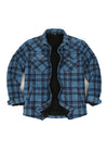 Men's Sherpa Lined Snap Button Shirt Jacket