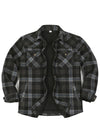 Men's Sherpa Lined Snap Button Shirt Jacket