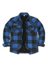 Men's Sherpa Lined Snap Button Shirt Jacket