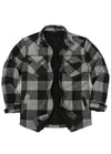 Men's Sherpa Lined Snap Button Shirt Jacket