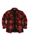 Men's Sherpa Lined Snap Button Shirt Jacket