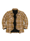 Men's Sherpa Lined Snap Button Shirt Jacket