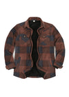 Men's Sherpa Lined Snap Button Shirt Jacket