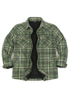 Men's Sherpa Lined Snap Button Shirt Jacket