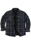 Men's Sherpa Lined Snap Button Shirt Jacket