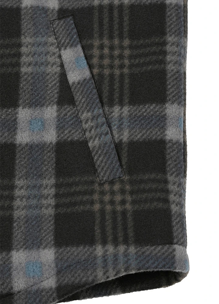 Men's Sherpa Lined Snap Button Shirt Jacket