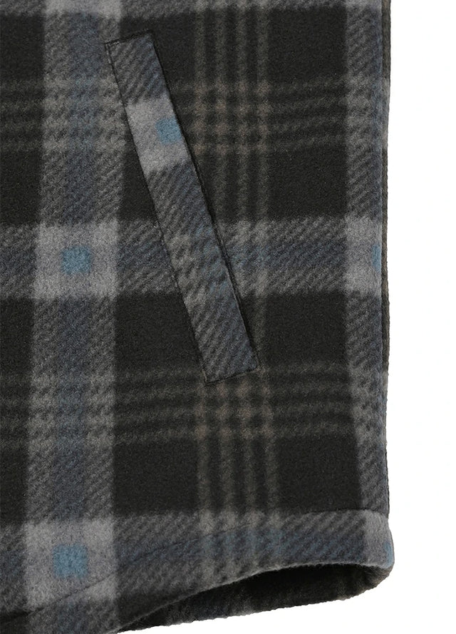 Men's Sherpa Lined Snap Button Shirt Jacket