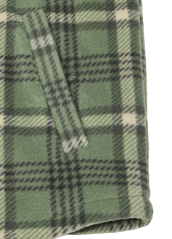 Men's Sherpa Lined Snap Button Shirt Jacket