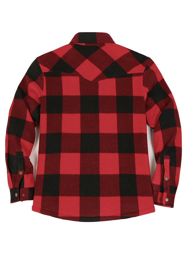 Women's Sherpa Lined Snap Button Shirt Jacket