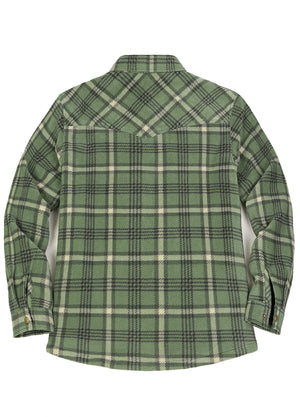 Women's Fleece Lined Snap Button Shirt Jacket