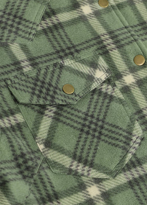 Women's Fleece Lined Snap Button Shirt Jacket