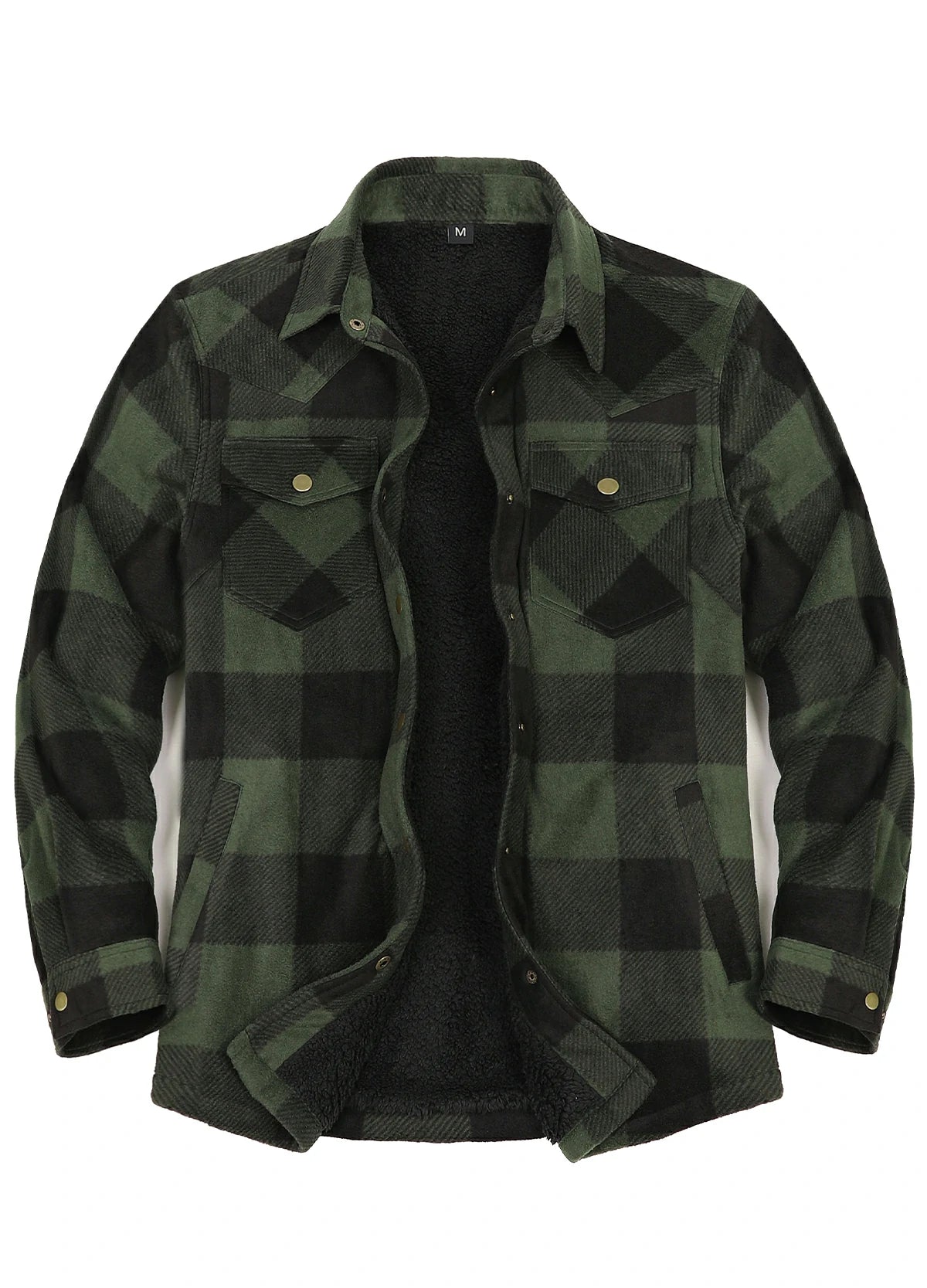 Women's Fleece Lined Snap Button Shirt Jacket