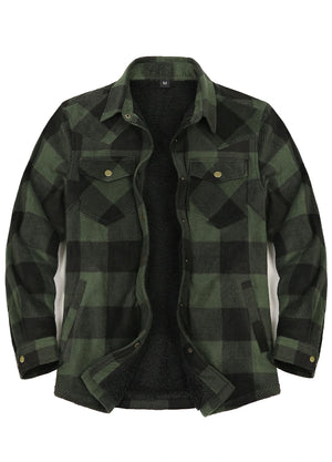 Women's Fleece Lined Snap Button Shirt Jacket