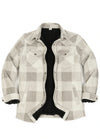 Women's Fleece Lined Snap Button Shirt Jacket