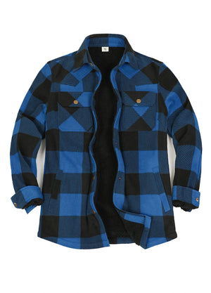 Women's Sherpa Lined Snap Button Shirt Jacket