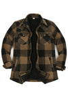Women's Fleece Lined Snap Button Shirt Jacket