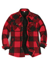 Women's Sherpa Lined Snap Button Shirt Jacket