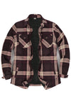 Women's Fleece Lined Snap Button Shirt Jacket