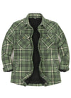 Women's Fleece Lined Snap Button Shirt Jacket