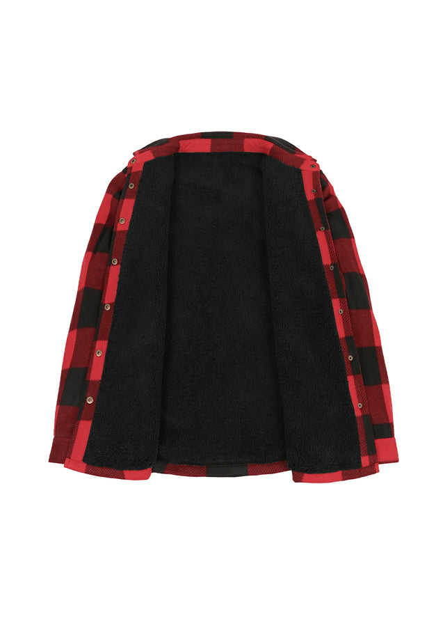 Women's Sherpa Lined Snap Button Shirt Jacket