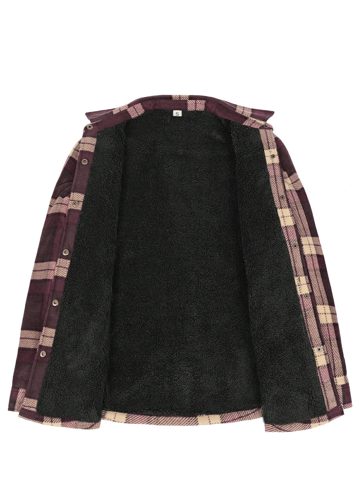 Women's Fleece Lined Snap Button Shirt Jacket