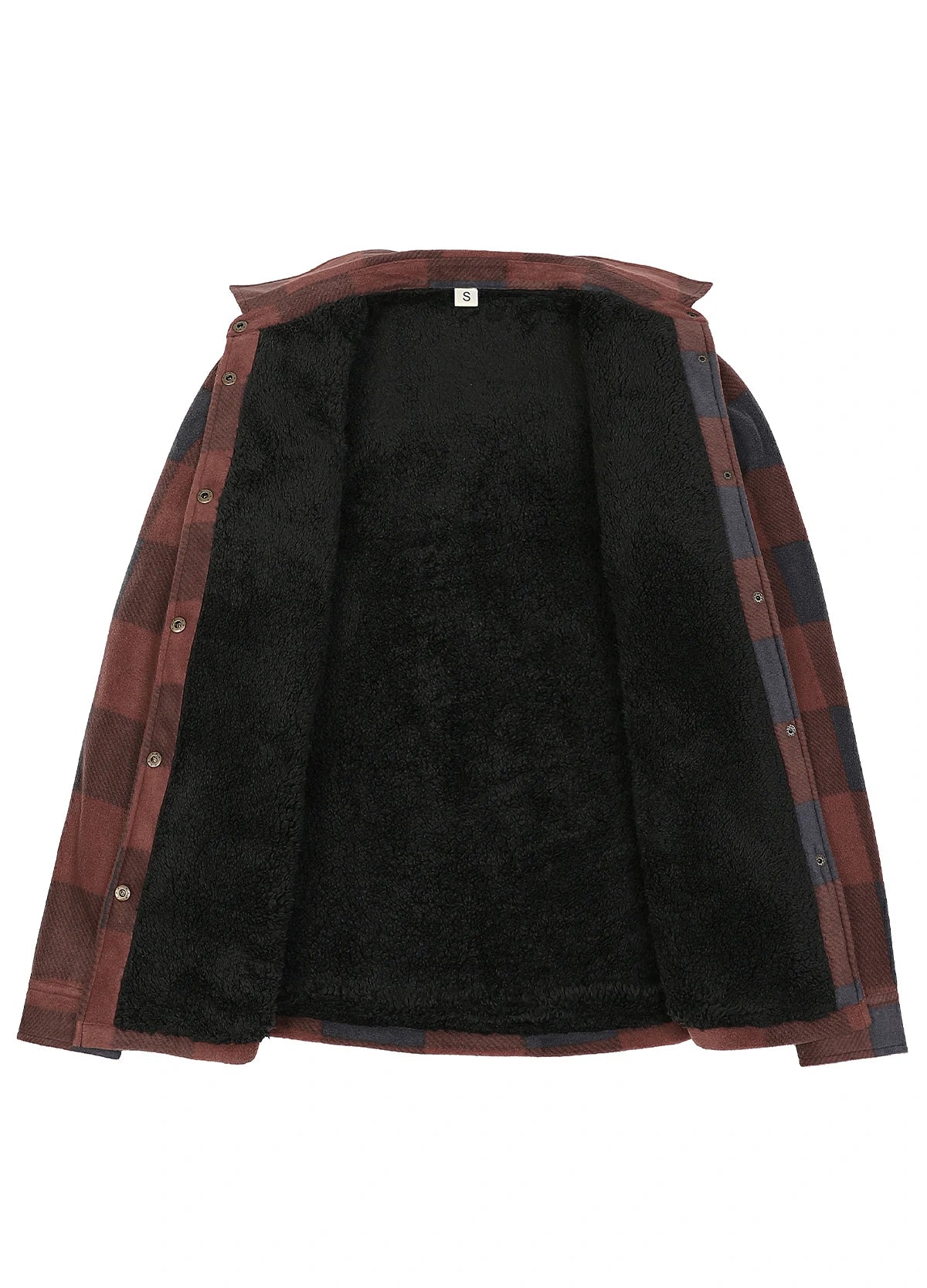 Women's Fleece Lined Snap Button Shirt Jacket