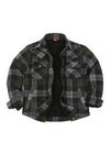 Kids Warm Fleece Lined Snap Button Shirt Jacket