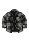 Kids Warm Fleece Lined Snap Button Shirt Jacket