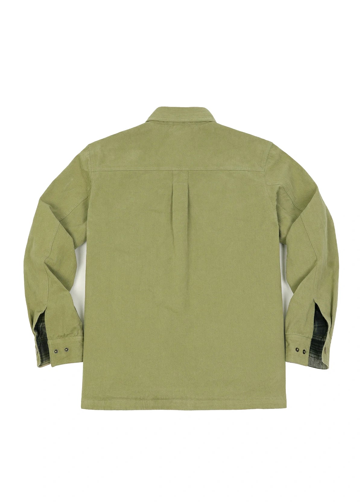 Men's Flannel Lined Heavy Washed Cotton Outdoor Utility Shirt Jacket
