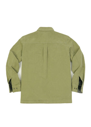 Men's Flannel Lined Heavy Washed Cotton Outdoor Utility Shirt Jacket