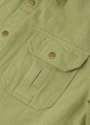 Men's Flannel Lined Heavy Washed Cotton Outdoor Utility Shirt Jacket