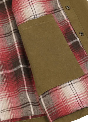 Men's Flannel Lined Heavy Washed Cotton Outdoor Utility Shirt Jacket