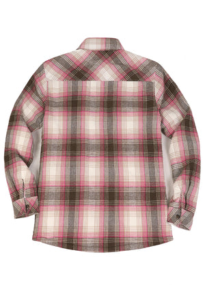 Women's Sherpa Lined Flannel Shirt Jacket, Button Down