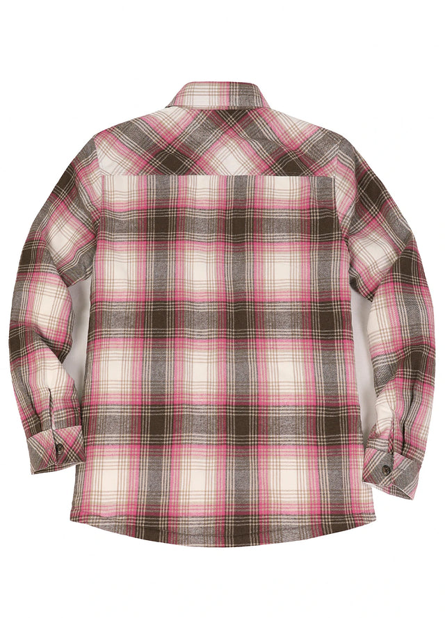 Women's Sherpa Lined Flannel Shirt Jacket, Button Down