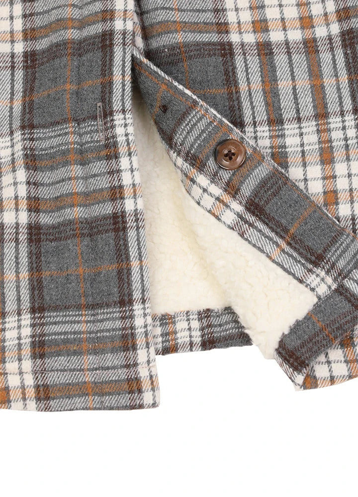 Women's Sherpa Lined Flannel Shirt Jacket, Button Down