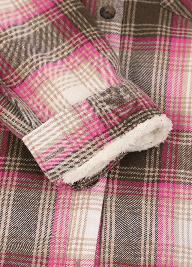 Women's Sherpa Lined Flannel Shirt Jacket, Button Down